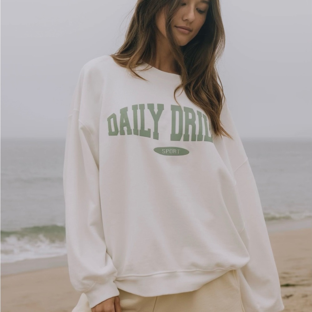 Daily Drip Sport White Sweatshirt